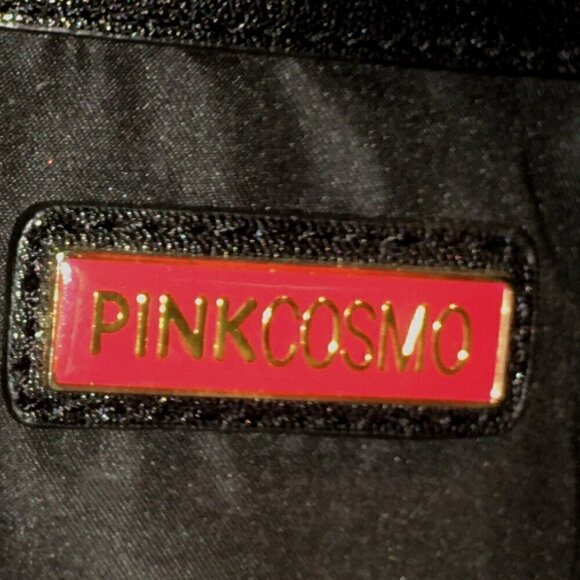 Backpack, Black Mesh with Sturdy Base, Brass Hardware, Adjustable by PINKCOSMO - Picture 6 of 8